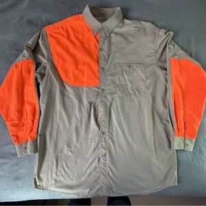 Scheels Gamehide Upland Hunting Shirt Men’s L Orange Tan Long Sleeve Button Up